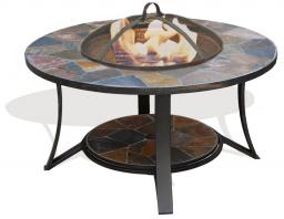 BEAUTIFUL NATURAL SLATE FIRE PIT TABLE